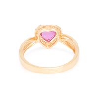 PURPLE-PINK SAPPHIRE AND DIAMOND RING