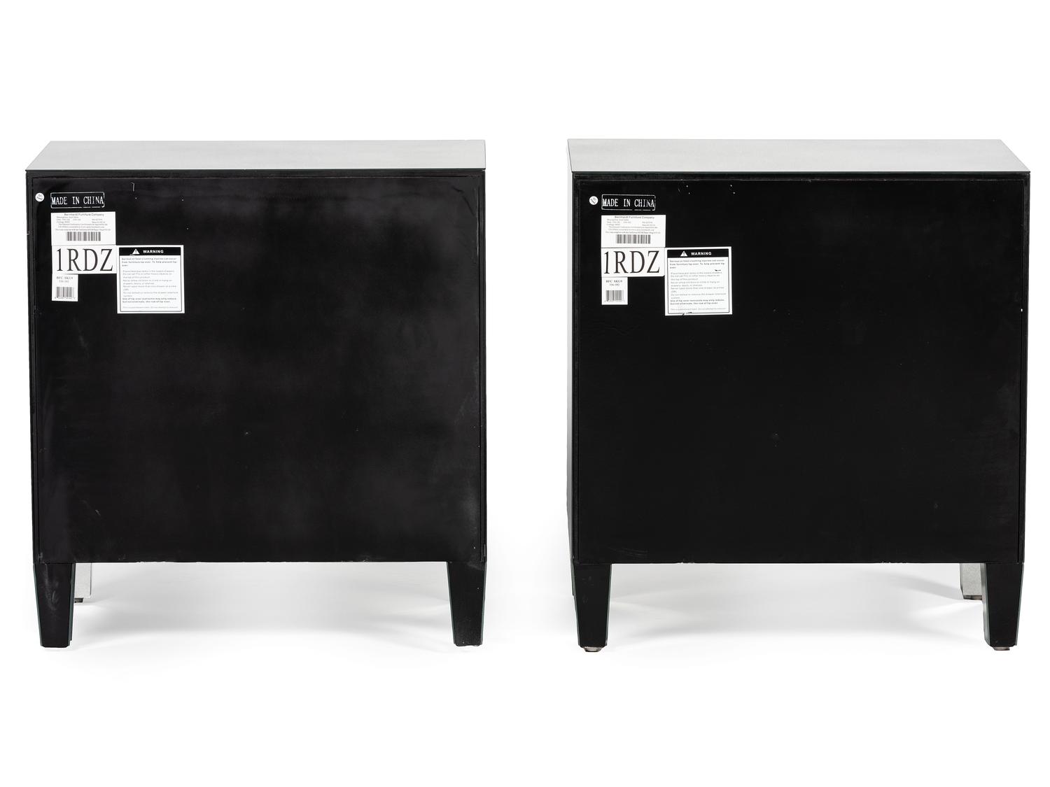 A Pair of Bernhardt Mirrored Side Tables