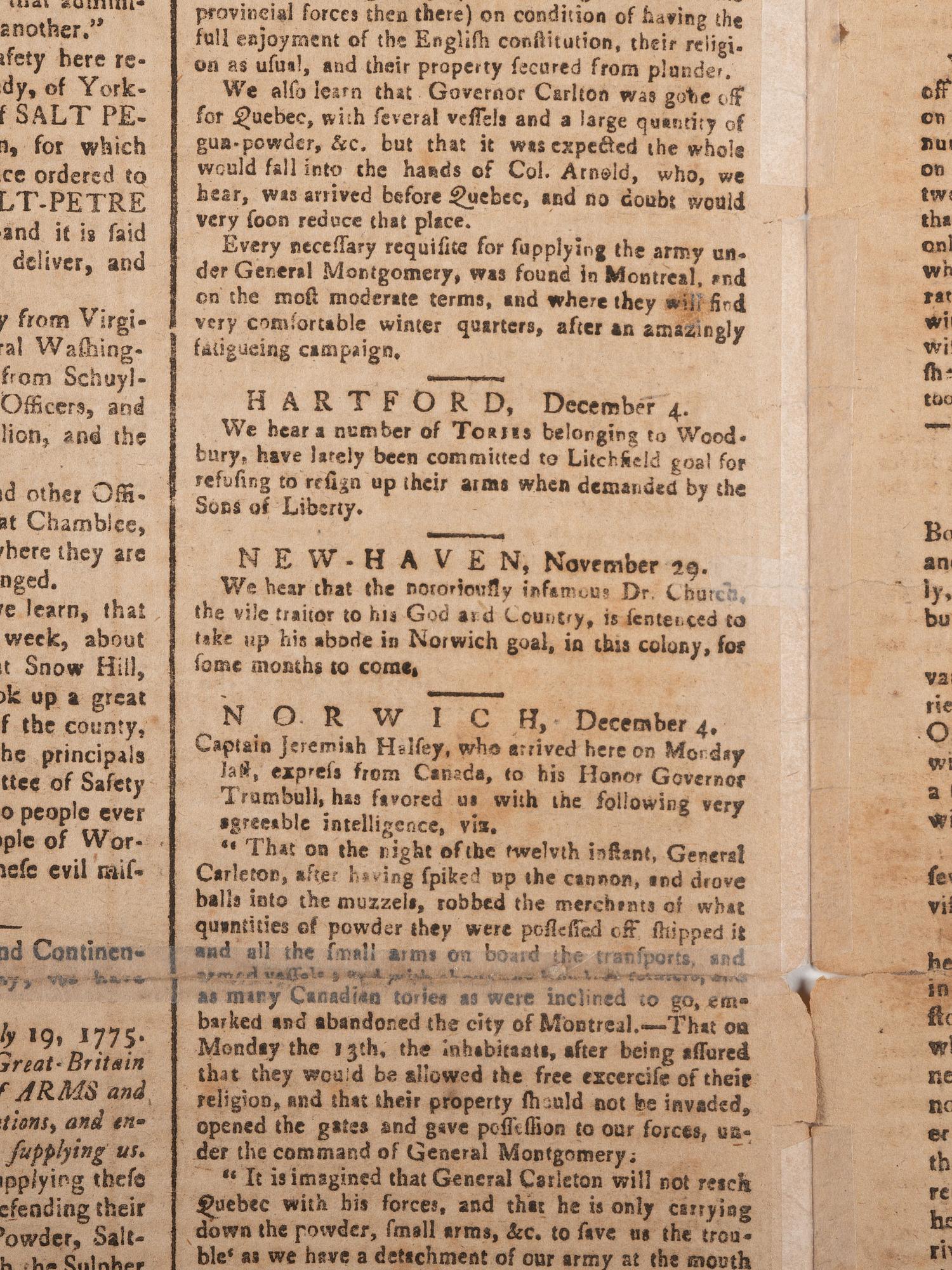 [American Revolution] T he Essex Journal and New Hampshire Packet, December 5, 1775