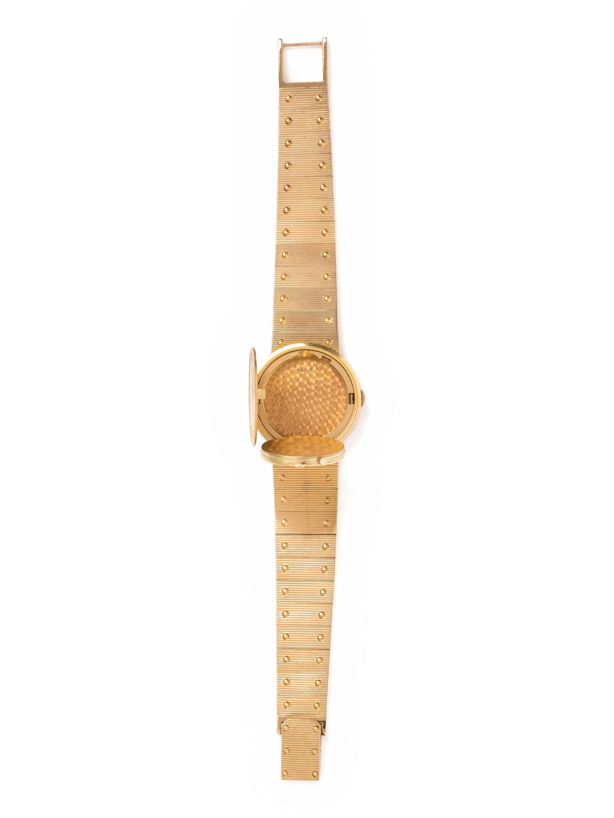 PIAGET, REF. 950 18K YELLOW GOLD AND COIN SURPRISE WRISTWATCH