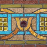 A Group of Four Stained Glass Window Panels