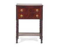 A Classical Carved Mahogany Two-Drawer Stand