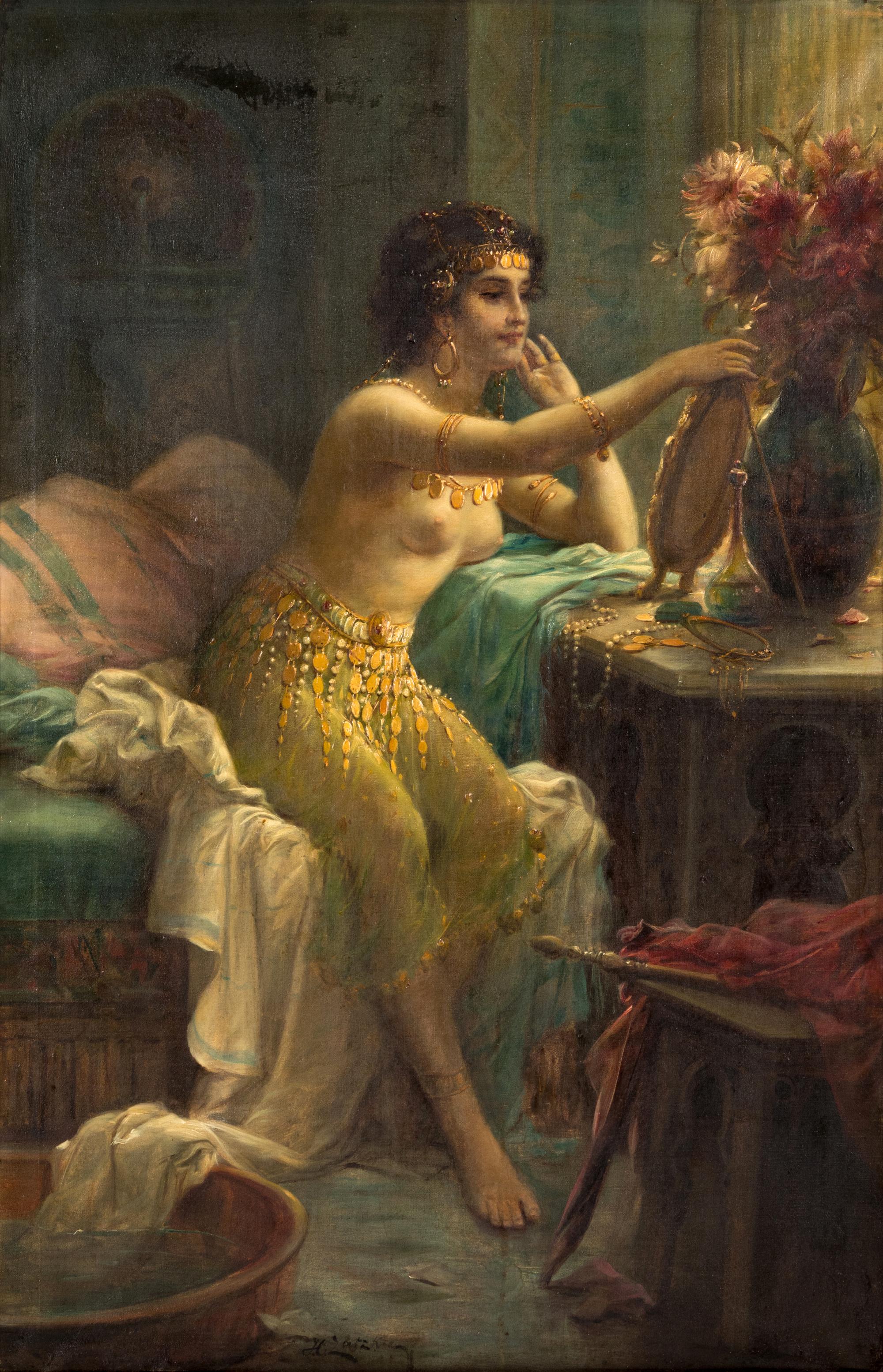 Egyptian Girl at a Dressing Table