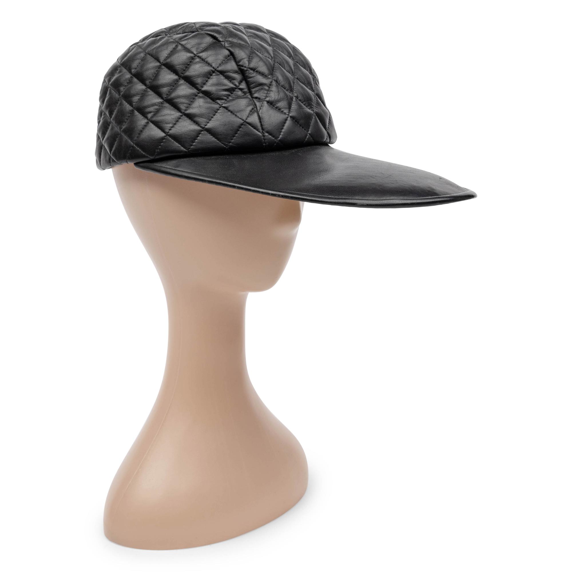 Chanel, Quilted Leather Cap, 1990's