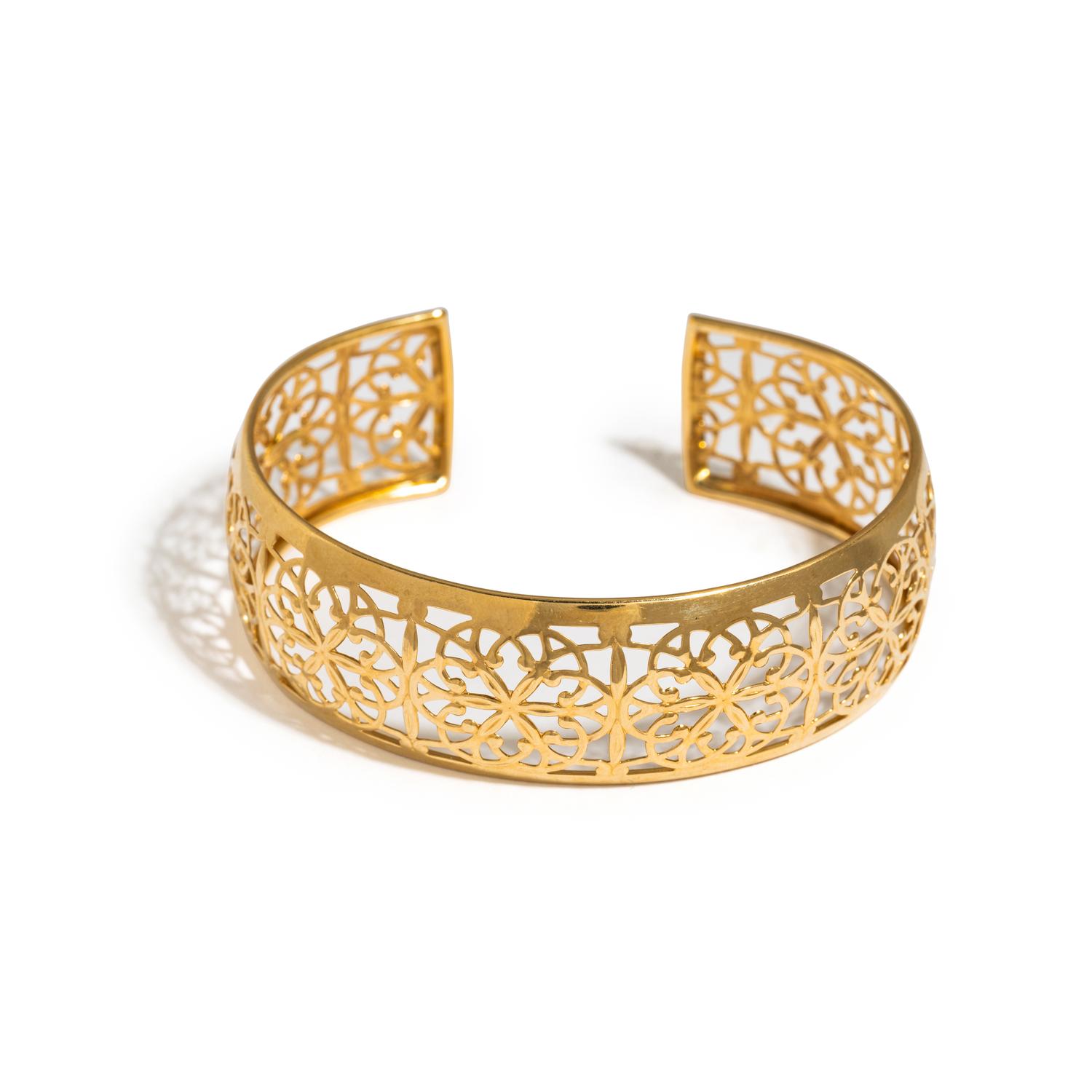 YELLOW GOLD CUFF BRACELET