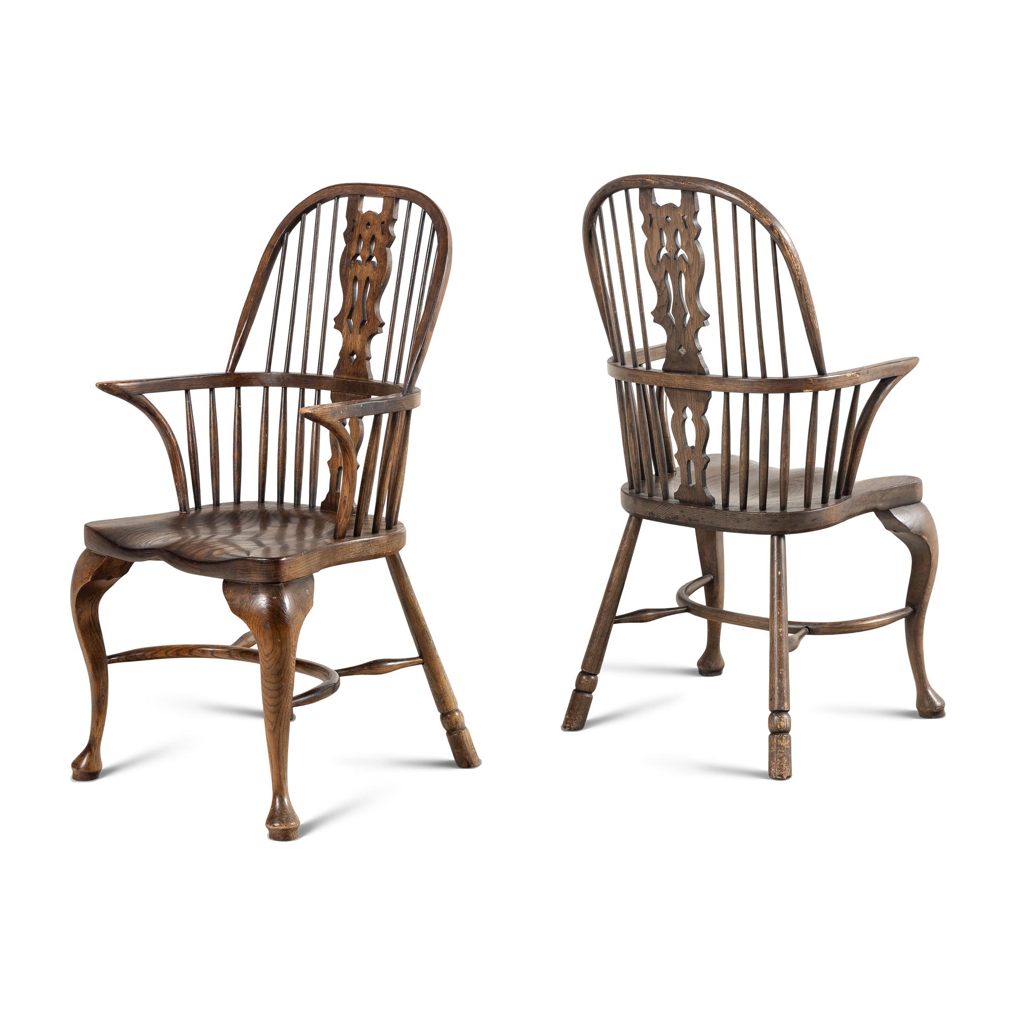 An Assembled English Oak Dining Set