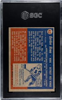 A 1957-58 Topps Gordie Howe Hockey Card No. 42 (SGC 5 EX)