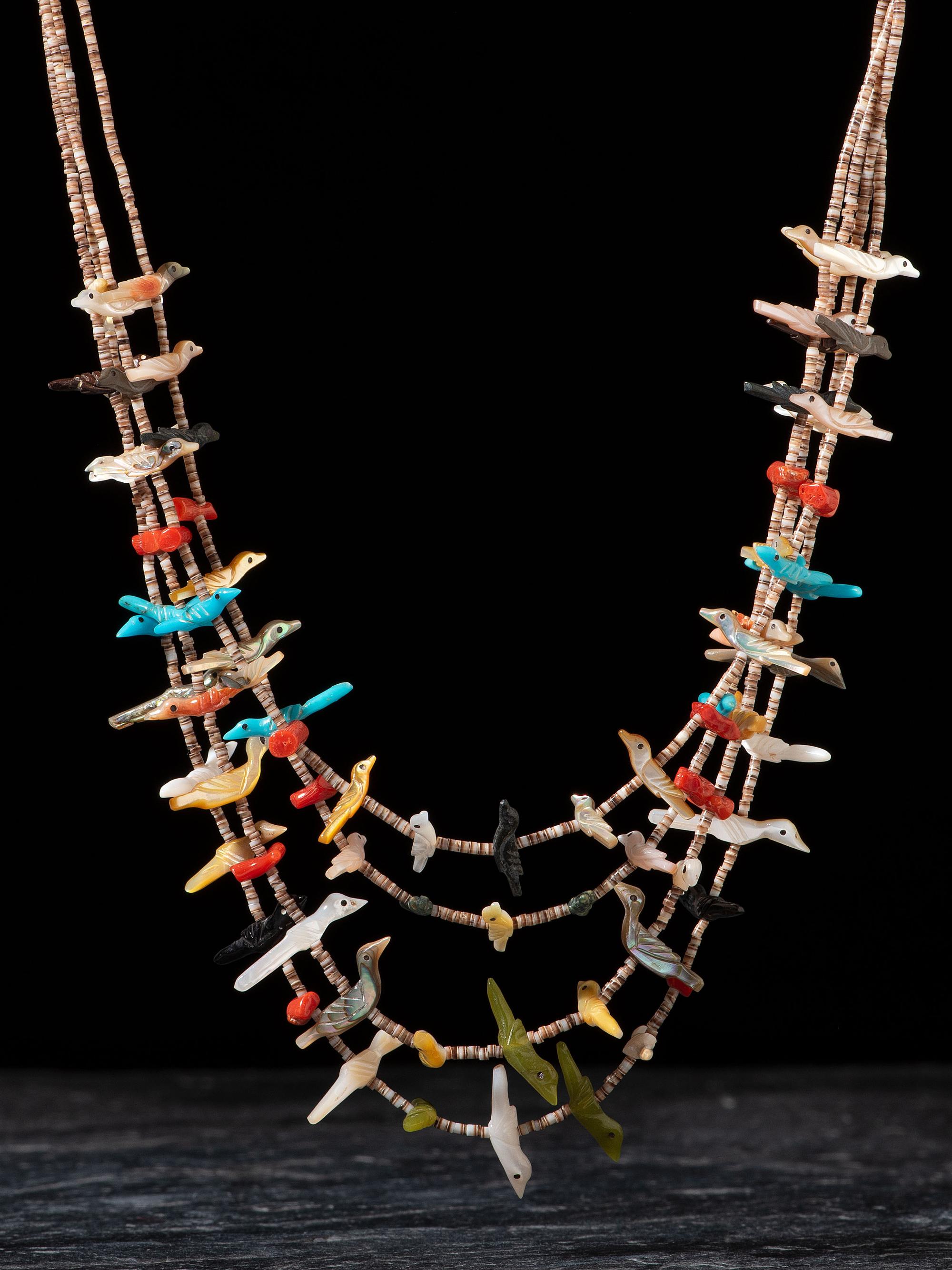 Four-strand Avian Fetish Necklace