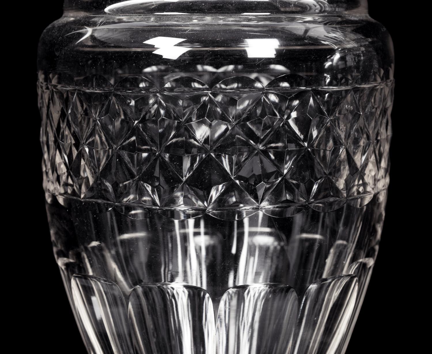 A Pair of English Cut Glass Vases