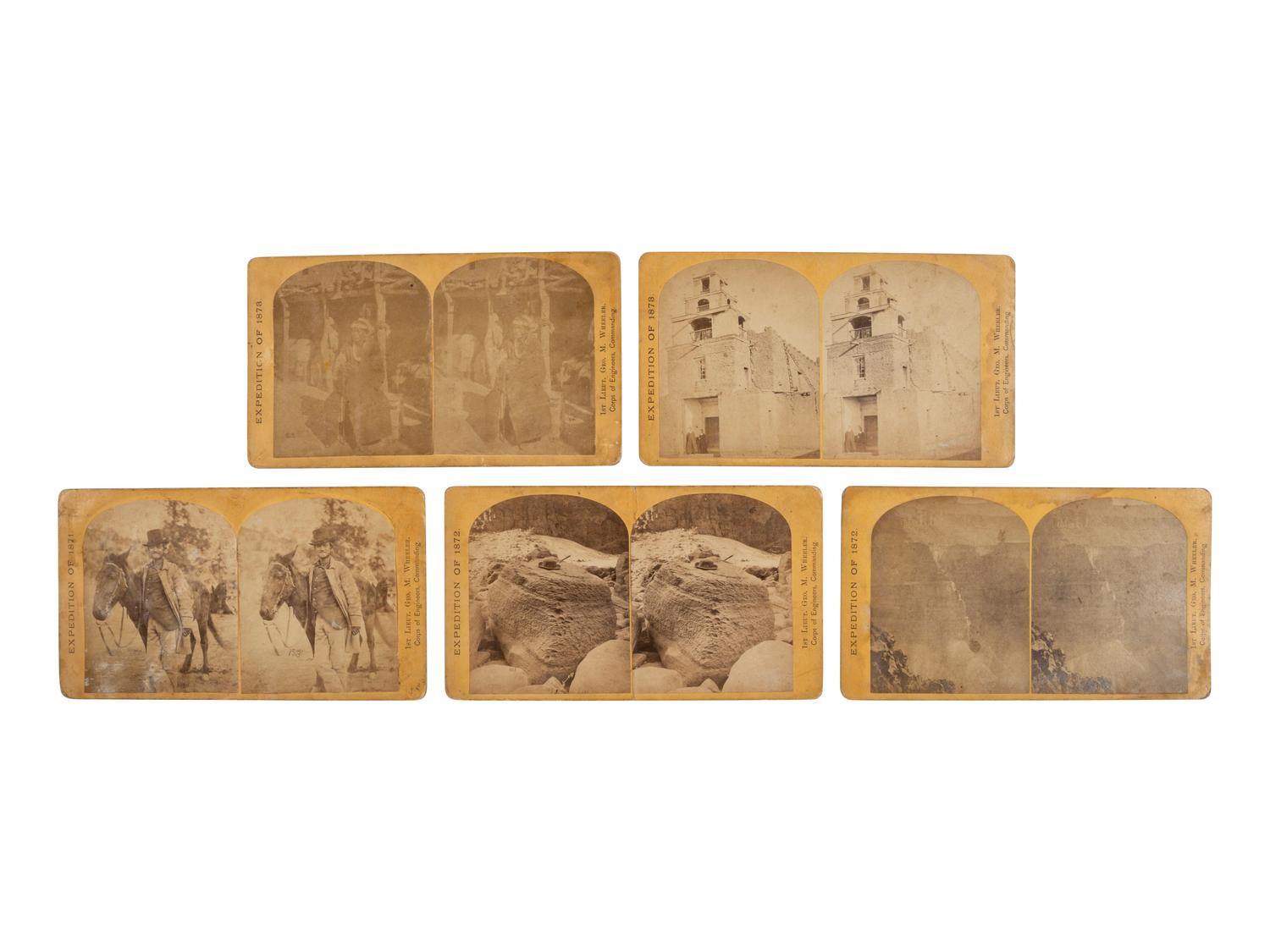[EARLY PHOTOGRAPHY]. 8 stereoviews with photographic interest, incl. O'SULLIVAN and JACKSON at work.