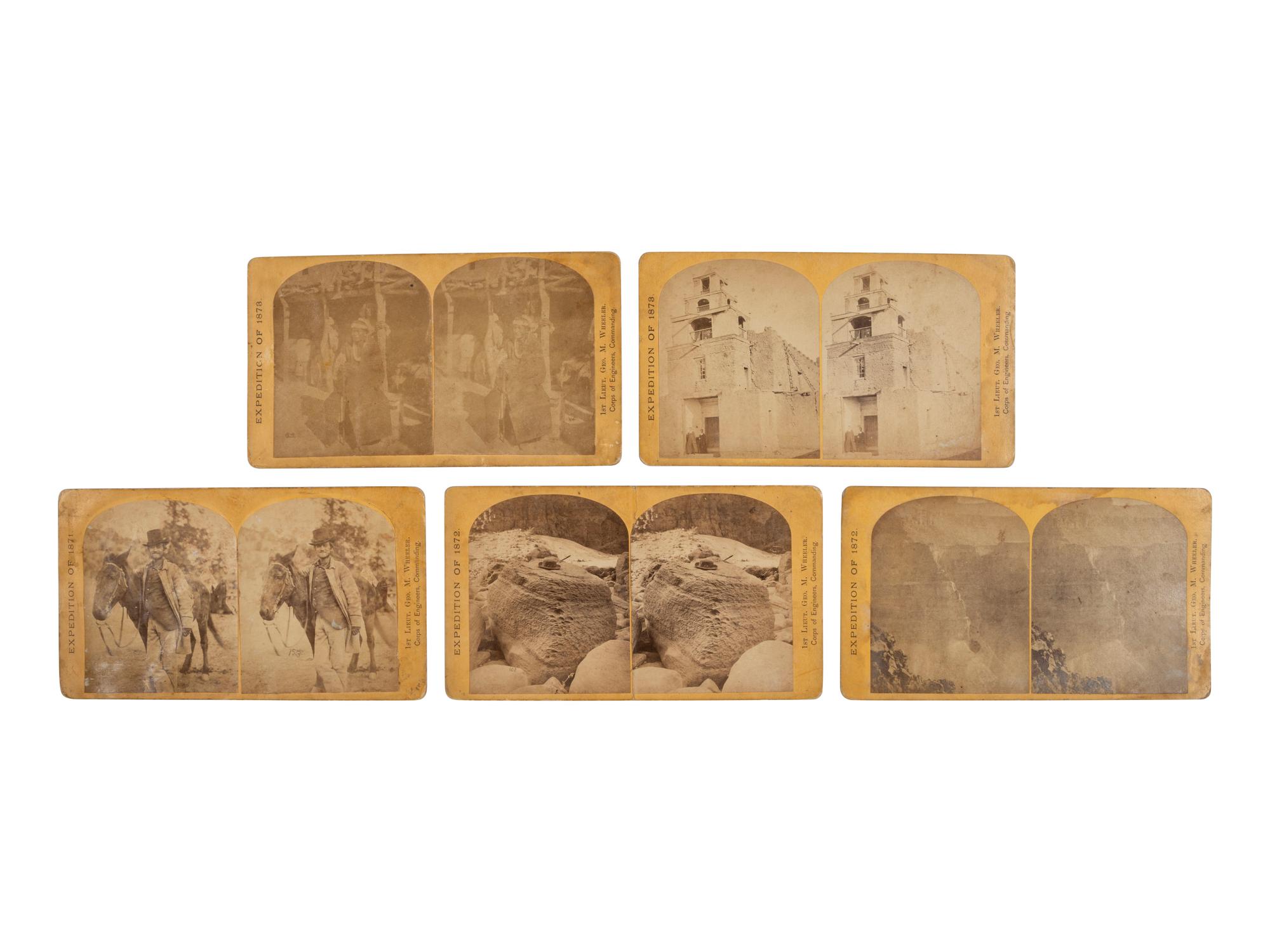 [EARLY PHOTOGRAPHY]. 8 stereoviews with photographic interest, incl. O'SULLIVAN and JACKSON at work.