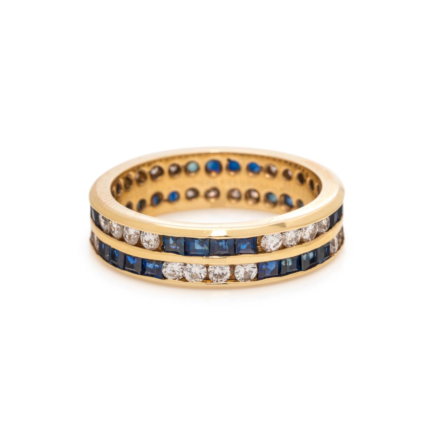 DIAMOND AND SAPPHIRE ETERNITY BAND
