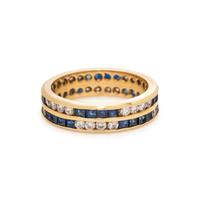 DIAMOND AND SAPPHIRE ETERNITY BAND