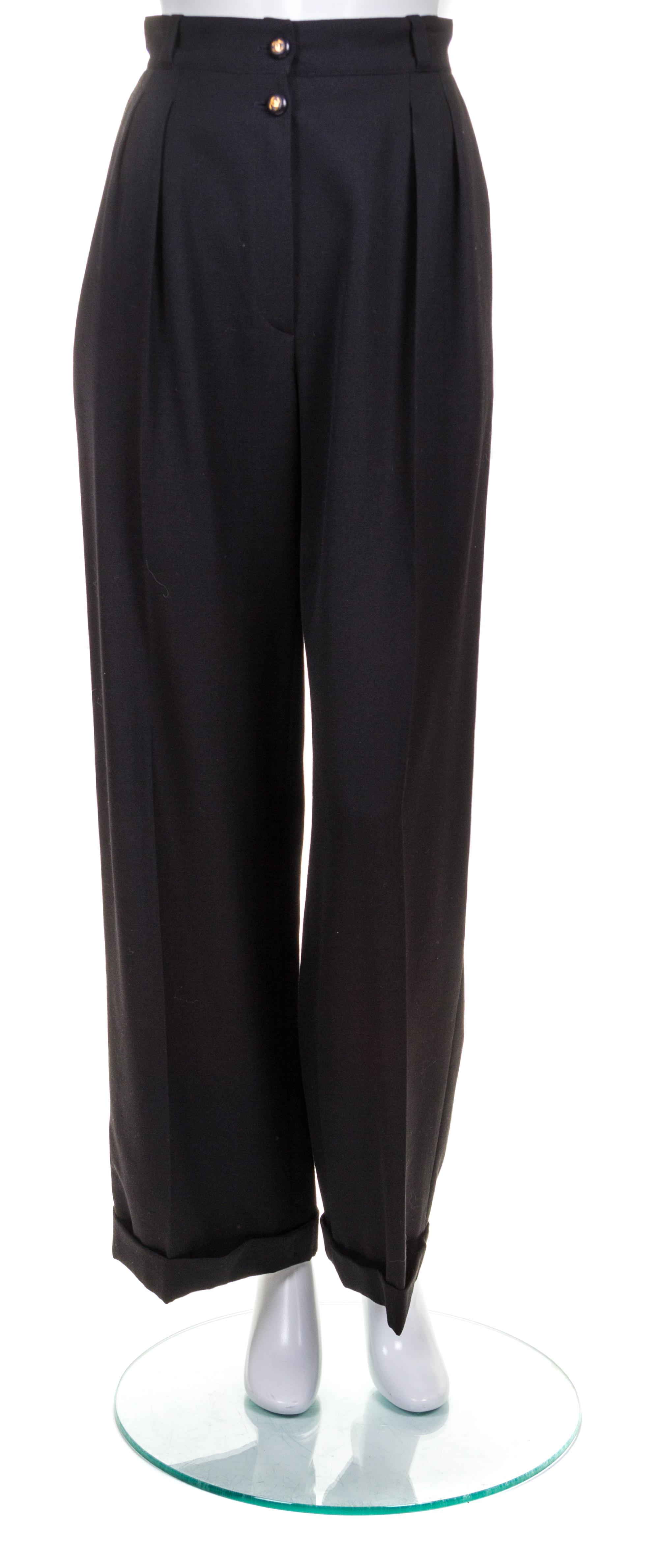 A Pair of Chanel Black Pleated Pants,