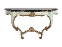 A Venetian Style Painted Marble-Top Console Table
