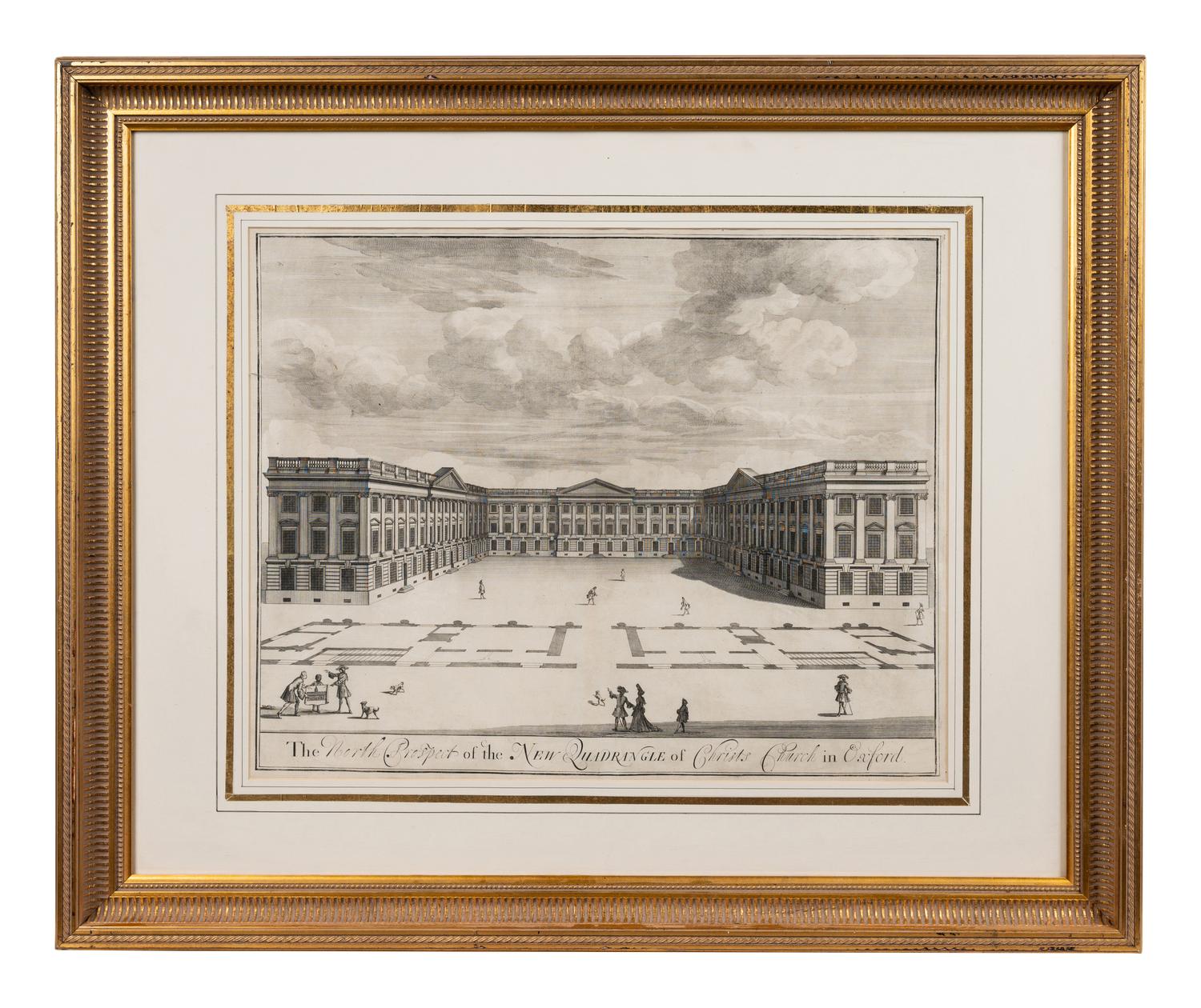 A Collection of Fifteen Engravings with Hand-Coloring of Architectural and Military Scenes