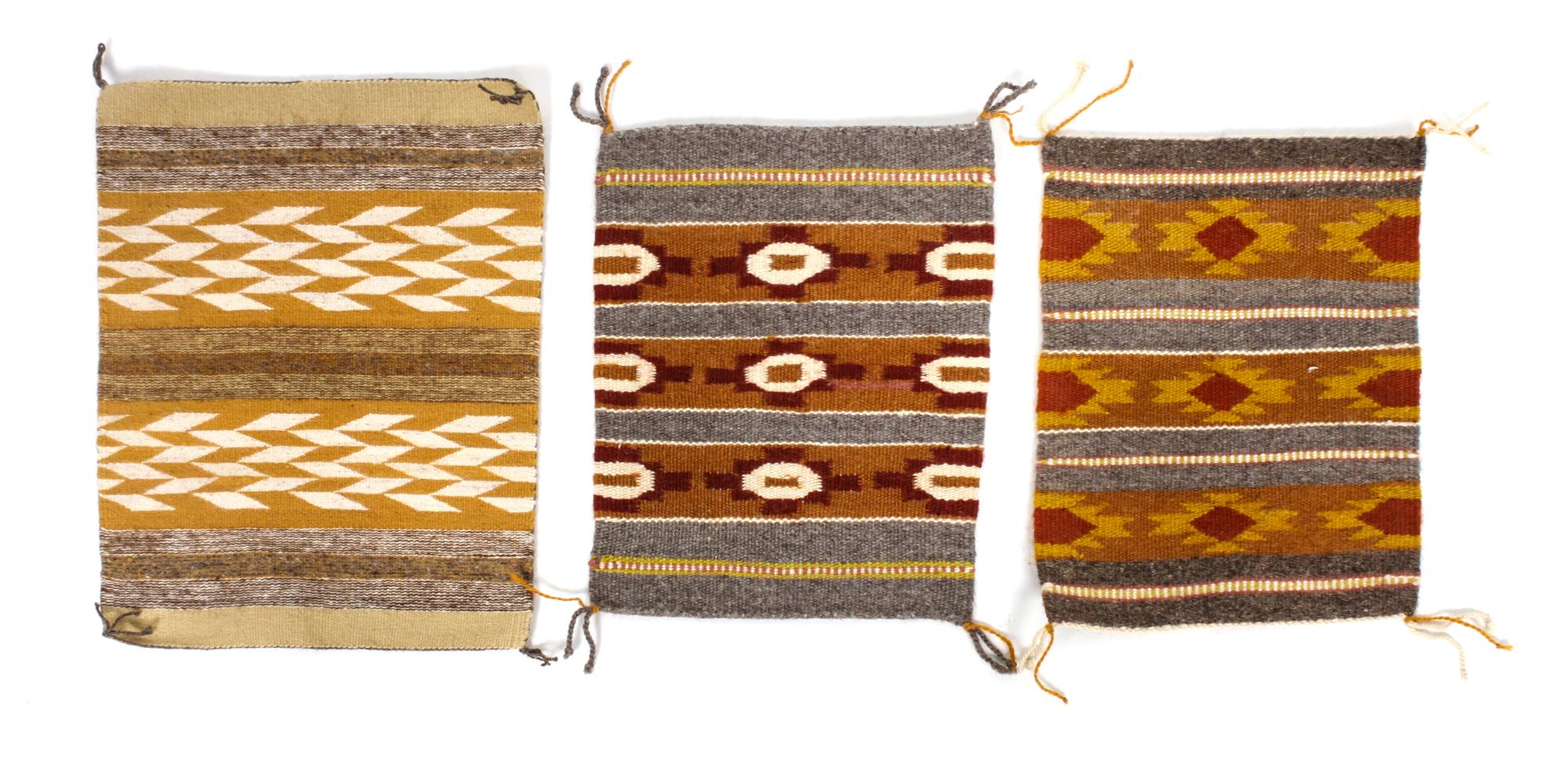 Four Miniature Weavings First: 11 x 14 1/2 inches.