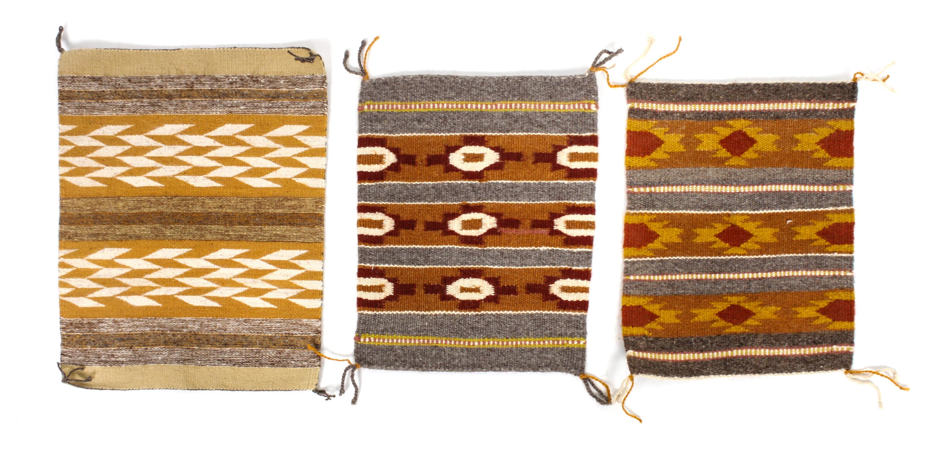 Four Miniature Weavings First: 11 x 14 1/2 inches.