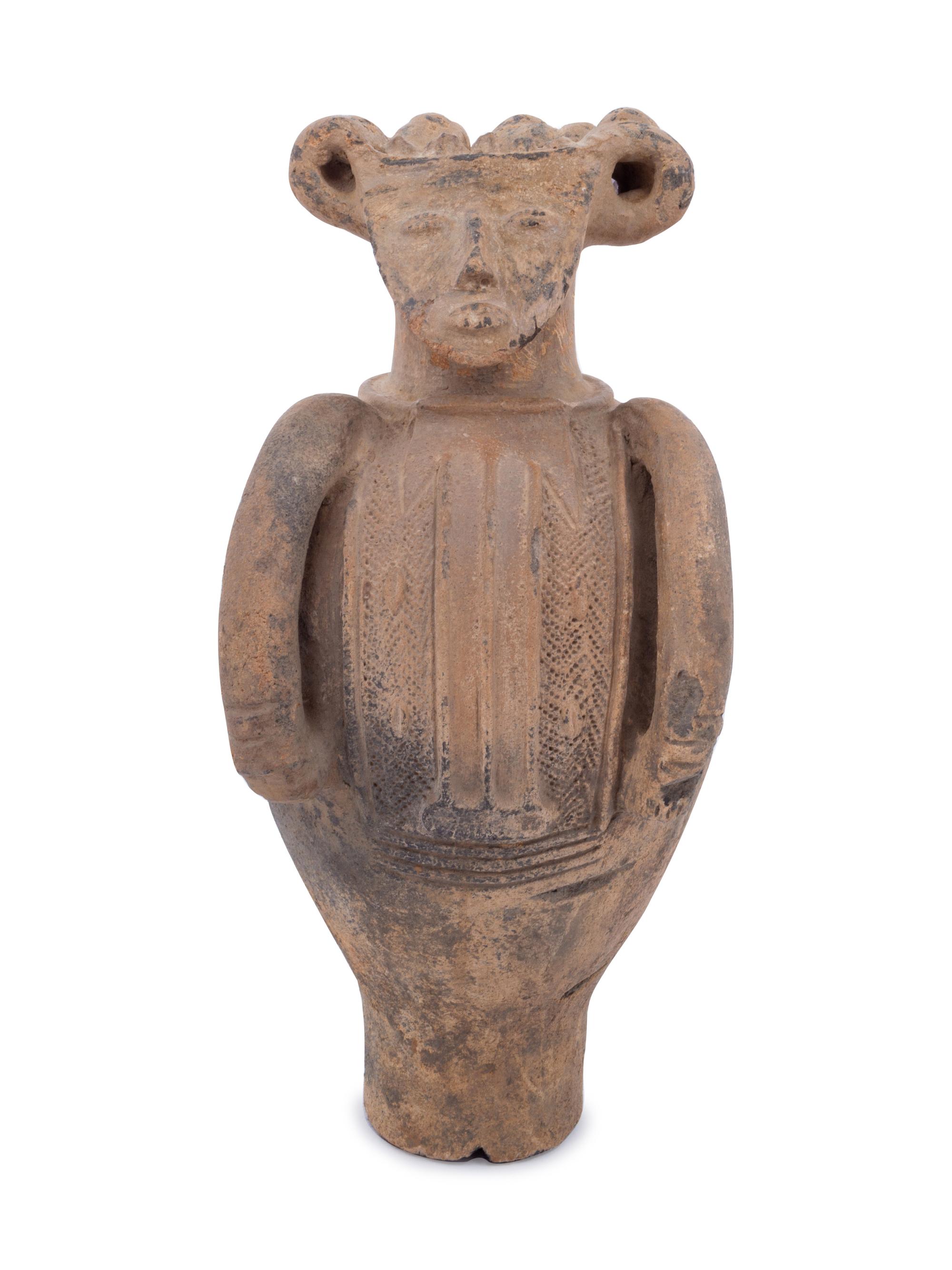 A Calabar Figural Earthenware Vessel