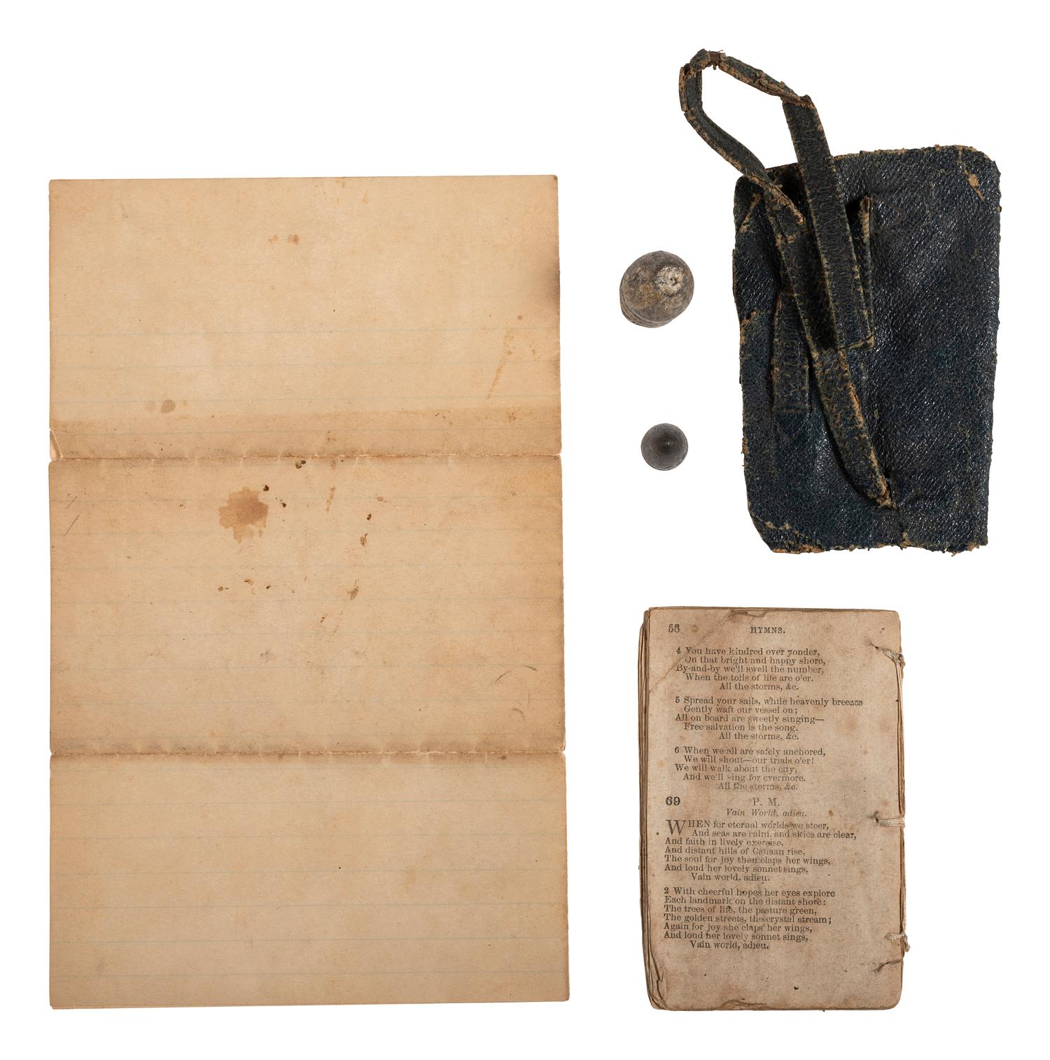 Gettysburg hero Corporal John M. Sutton, Company K, 5th New Jersey Infantry. A group of items highlighted by III Army Corps presentation "For Valor" badge, including: