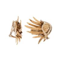 BICOLOR GOLD AND DIAMOND EARCLIPS