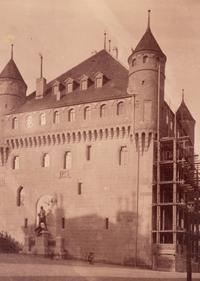 A group of three photographs depicting Swiss scenes ( [Lausanne, Suisse]; Fontaine a Berne (Suisse); Fontaine de Lausanne (Suisse) )