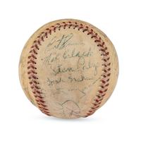 A Philadelphia Phillies Multi Signed Autograph Baseball With Additional 1950s Stars (Stan Musial, Enos Slaughter)
