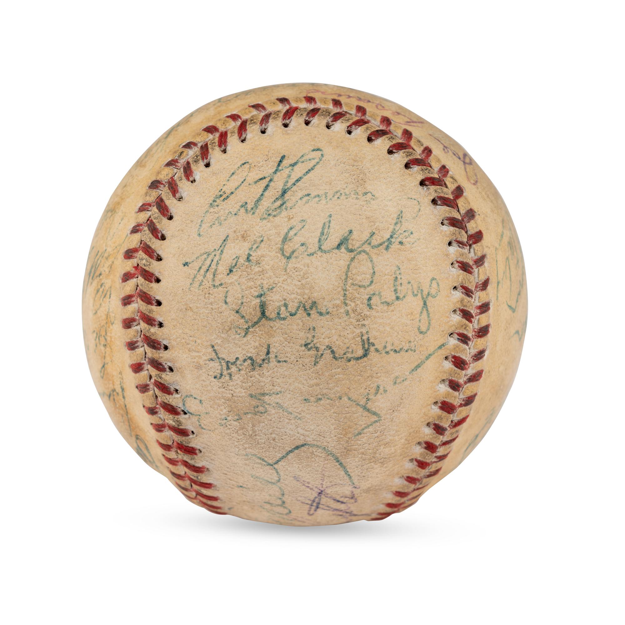 A Philadelphia Phillies Multi Signed Autograph Baseball With Additional 1950s Stars (Stan Musial, Enos Slaughter)