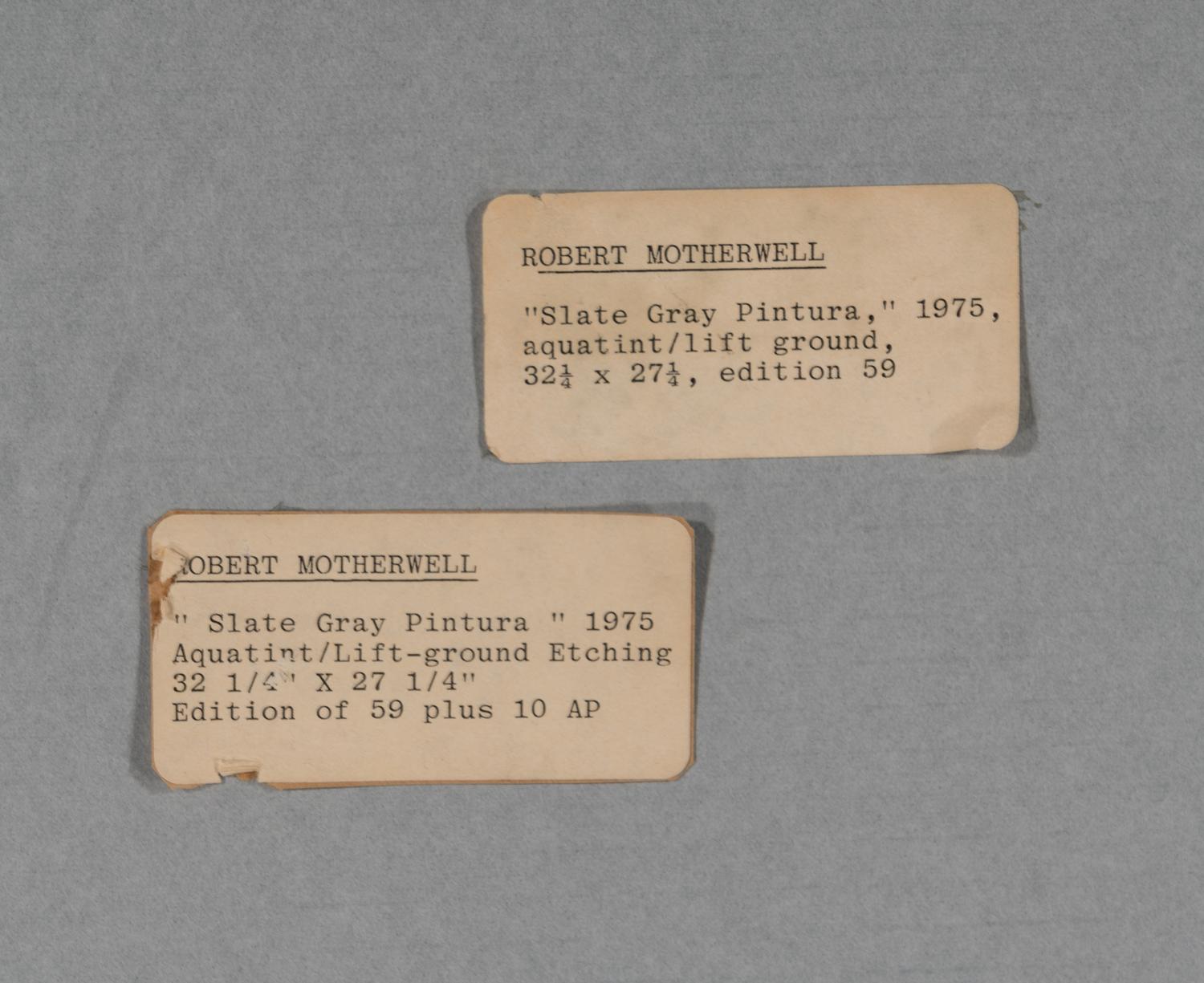 Slate Gray Pintura , 1975
