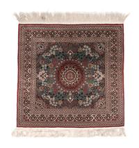 An Iranian Silk Rug 2 feet 8 inches x 2 feet 7 inches.