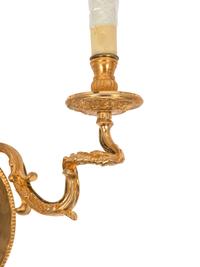 A Pair of French Gilt Metal Sconces