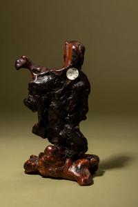 A Carved Natural Root Figure of an Immortal