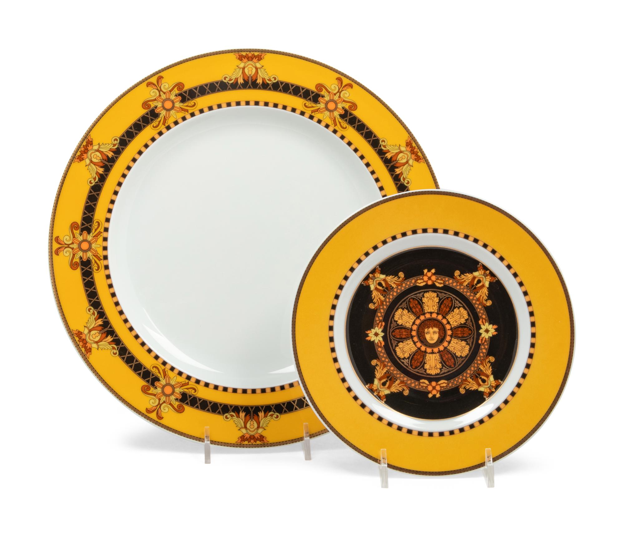 A Set of Versace Barocco Porcelain Plates
