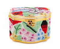 Judith Leiber Multicolored Floral Minaudiere Box