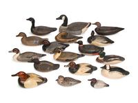 A Collection of Painted Wood Duck and Goose Decoys