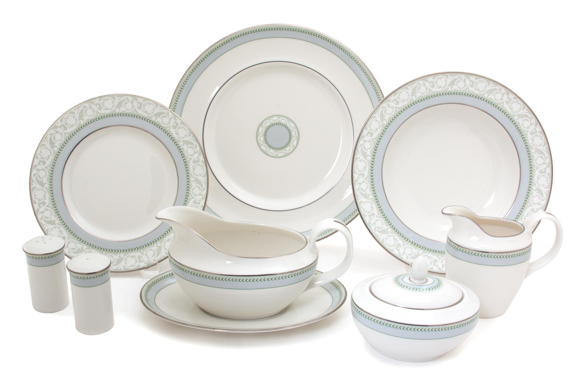 A Royal Doulton Partial Dinner Service Diameter of dinner plate 10 1/2 inches. — 20TH CENTURY