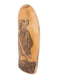 A Scrimshaw Tooth Depicting Hercules and the Cretan Bull