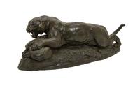 A French Bronze Animalier Figure, ANTOINE-LOUIS BARYE (1796-1875), Height 18 inches. — ANTOINE-LOUIS BARYE (1796-1875),