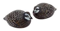 A Pair of Carved Polychrome Bird Figures
