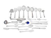 A Georg Jensen Pyramid Silver Flatware Service