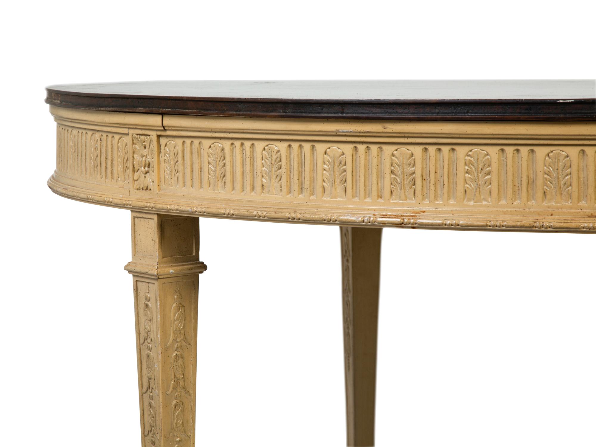 A George III Style Mahogany Top Dining Table — 19TH CENTURY