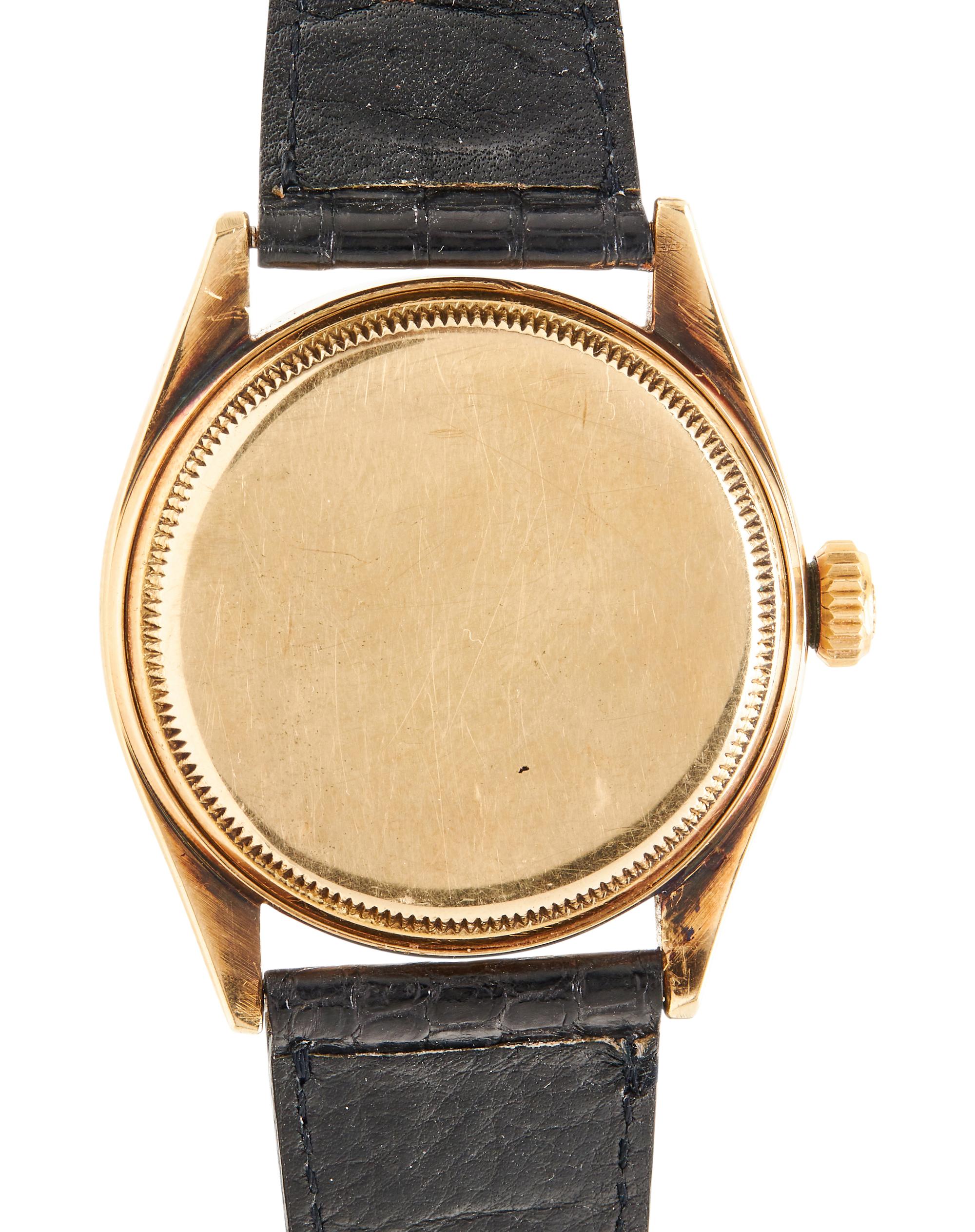 ROLEX, REF. 6584 14K YELLOW GOLD 'OYSTER PERPETUAL' WATCH