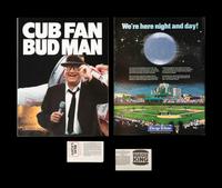A Group of 1988 Chicago Cubs First Night Game at Wrigley Field Tickets and Programs,