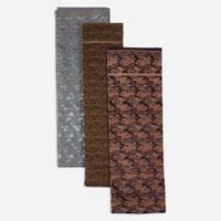 A collection of nine Japanese silk brocade obis