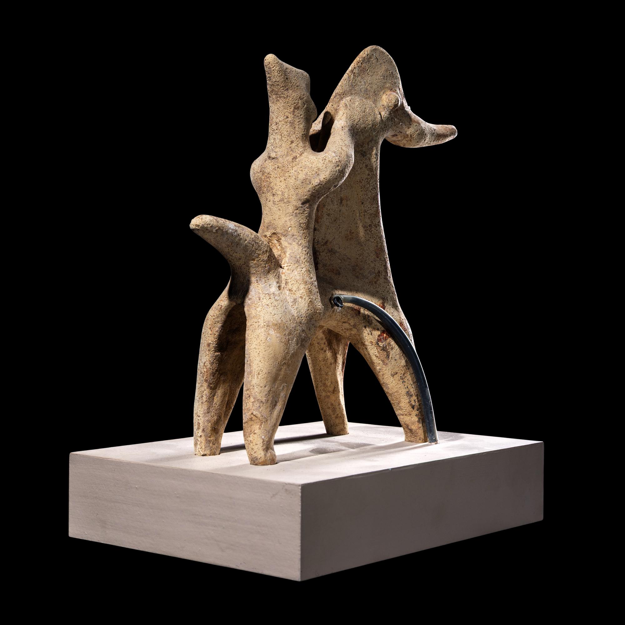 A Boeotian Terracotta Horse and Rider