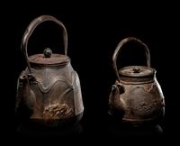 Four Japanese Cast Iron Teapots, Tetsubin