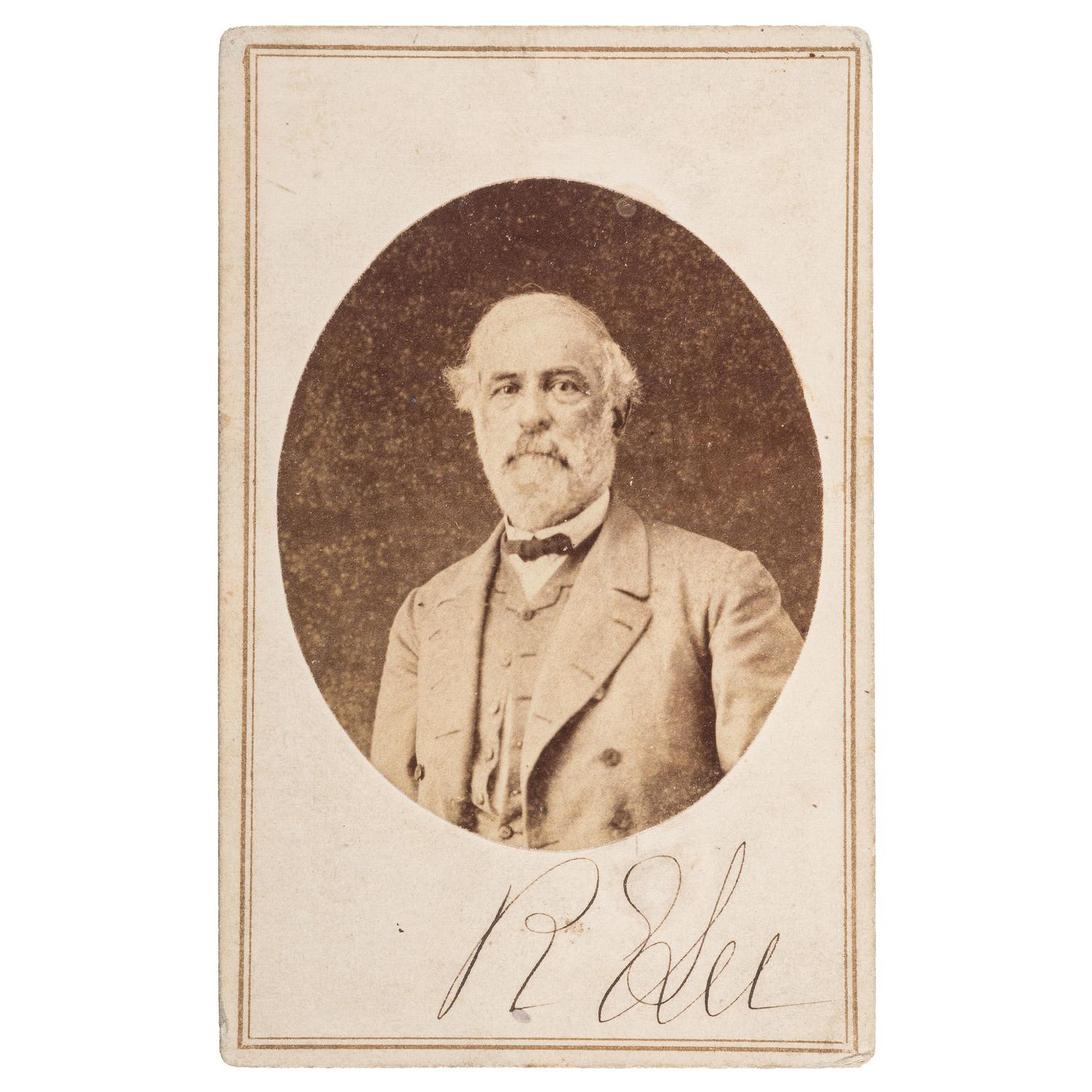 Robert E. Lee, Unpublished Autographed CDV