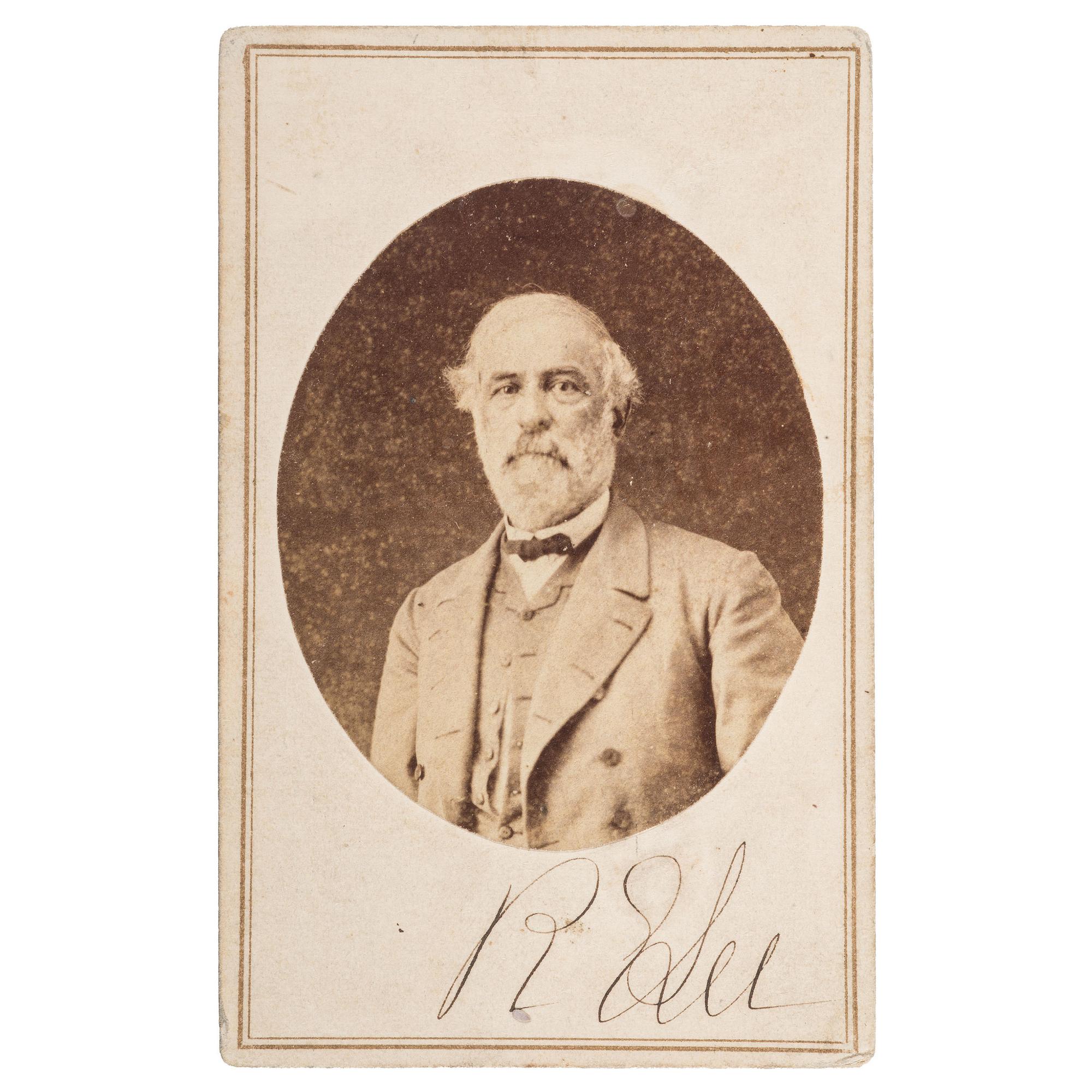Robert E. Lee, Unpublished Autographed CDV