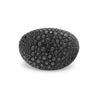 MARCO VALENTE, BLACK DIAMOND AND GOLD BOMBÉ RING