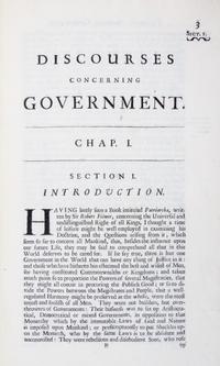 SIDNEY, ALGERNON. Discourses Concerning Government. London, 1798. First edition.